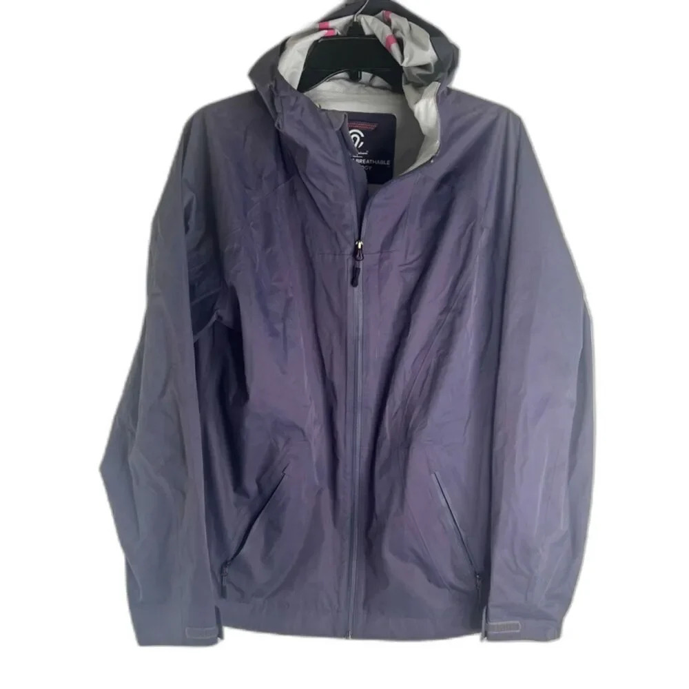 Champion Waterproof Breathable Technology Rain Wind Jacket Purple Women's Large